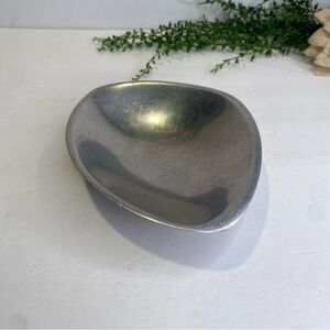 Vintage Nambe #563 Tri Corner Nut Bowl Serving Dish Metal Alloy USA